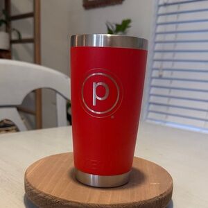 Pure Barre Red Yeti Insulated Tumbler with Silver Accents